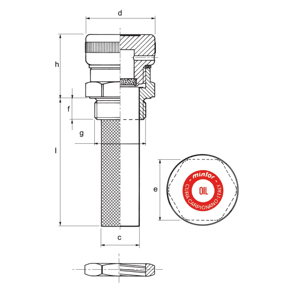 Hydraulic breather and filling plug 2" BSP