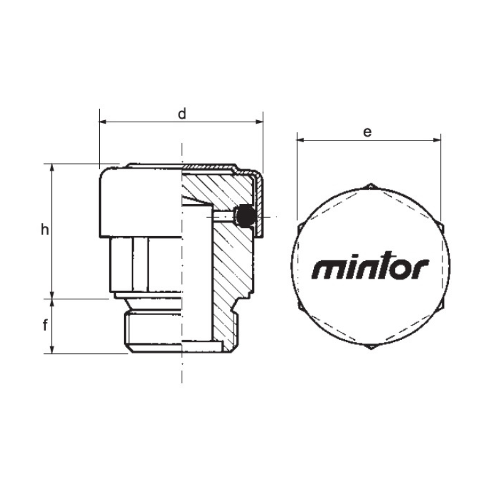 Hydraulic breather plug, 1/8" BSP, TSFO/R0G