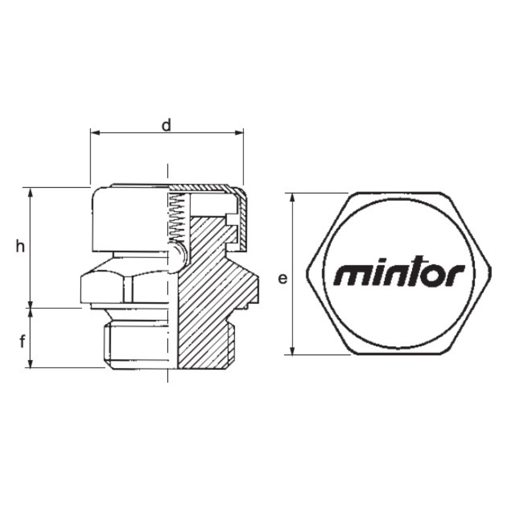 Hydraulic breather plug with valve, 10x1, TSS0M