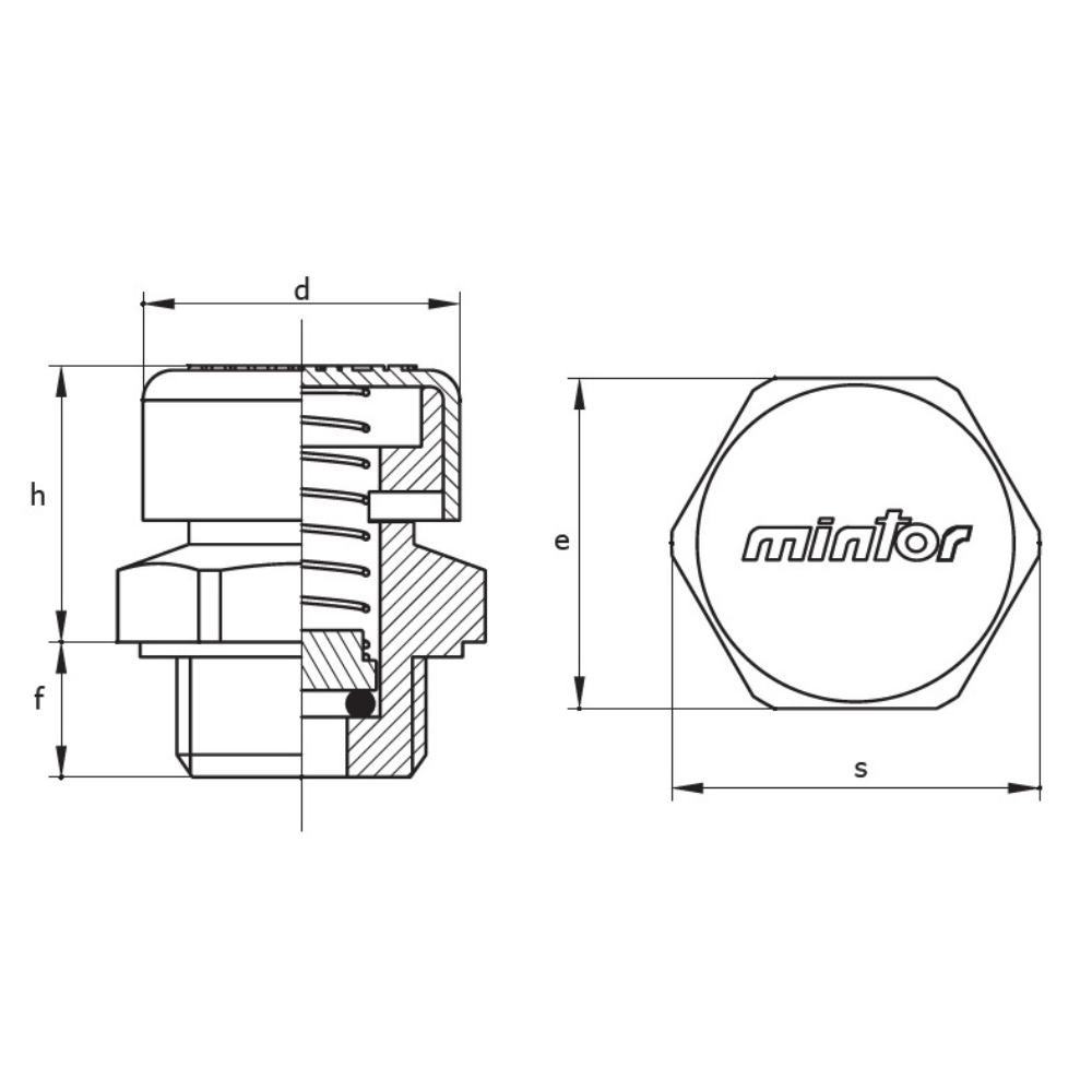 Hydraulic Breather Plug with Valve and O-Ring, 1/8" BSP Brass