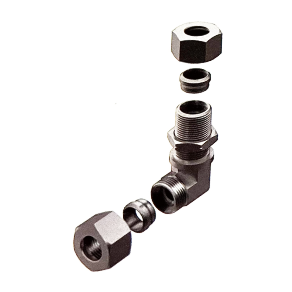 M12 (6L) M/M 90° Compact Bulkhead - Complete Hydraulic Adaptor M12 (6L) M/M 90° Compact Bulkhead - Complete Hydraulic Adaptor