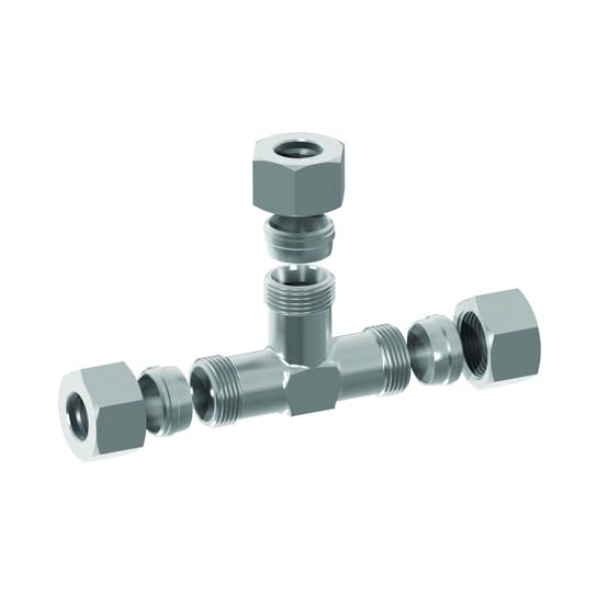 M14 (6S) M/M/M Tee - Complete Hydraulic Adaptor M14 (6S) M/M/M Tee - Complete Hydraulic Adaptor
