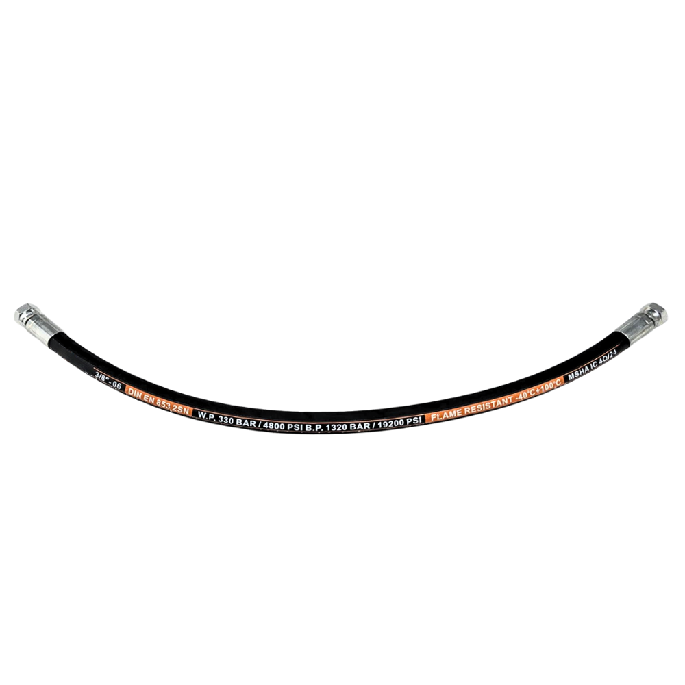 Unbranded 3/8 Hose Assembly with 3/8 BSP Straight x 3/8 BSP Straight Fittings 0.25m