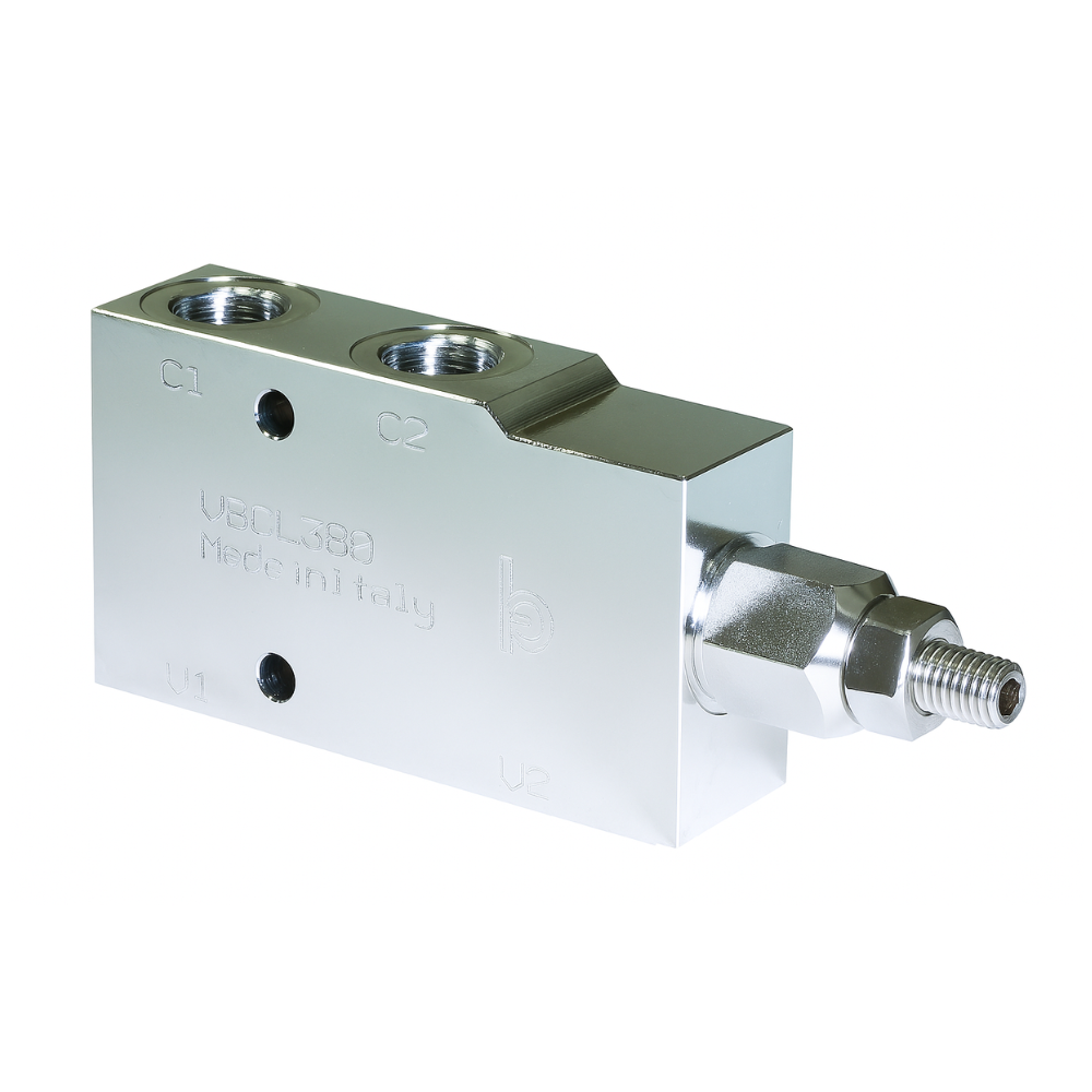 Stainless Steel Hydraulic Single Overcentre Valve, 3/8" BSP, 210 Bar Max Pressure