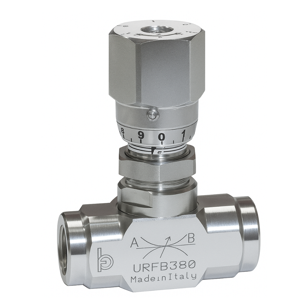 Stainless Steel Hydraulic Bi-Directional Flow Control Valve, 3/8" BSP