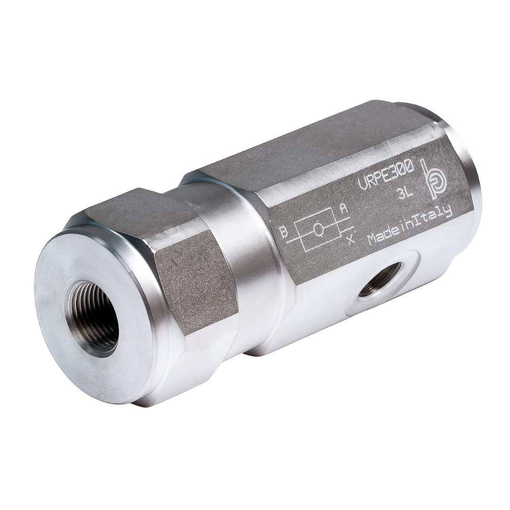 Stainless Steel Hydraulic Single Pilot Operated Check Valve, 1/4" BSP Stainless Steel Hydraulic Single Pilot Operated Check Valve, 1/4" BSP