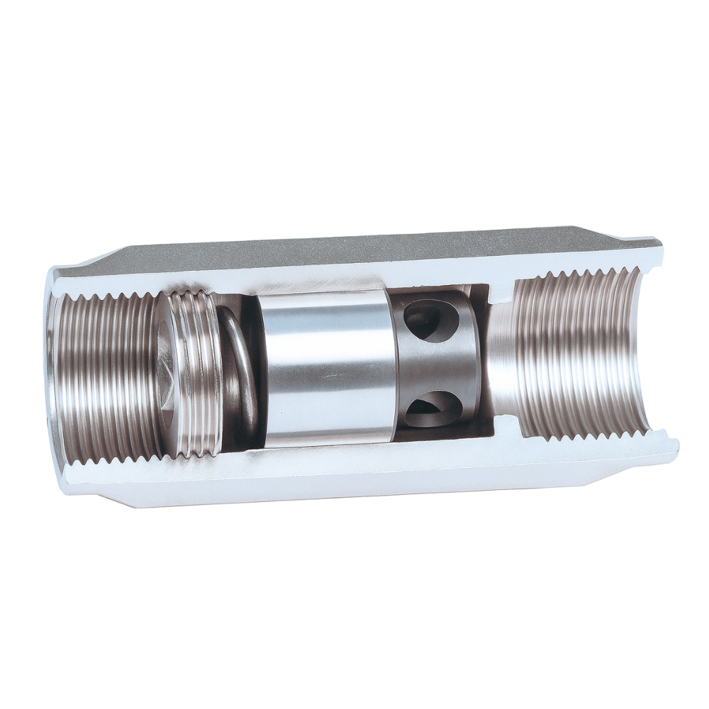 Stainless Steel Hydraulic Female/Female Check Valve, 3/8" BSP, 1 Bar Cracking Pressure