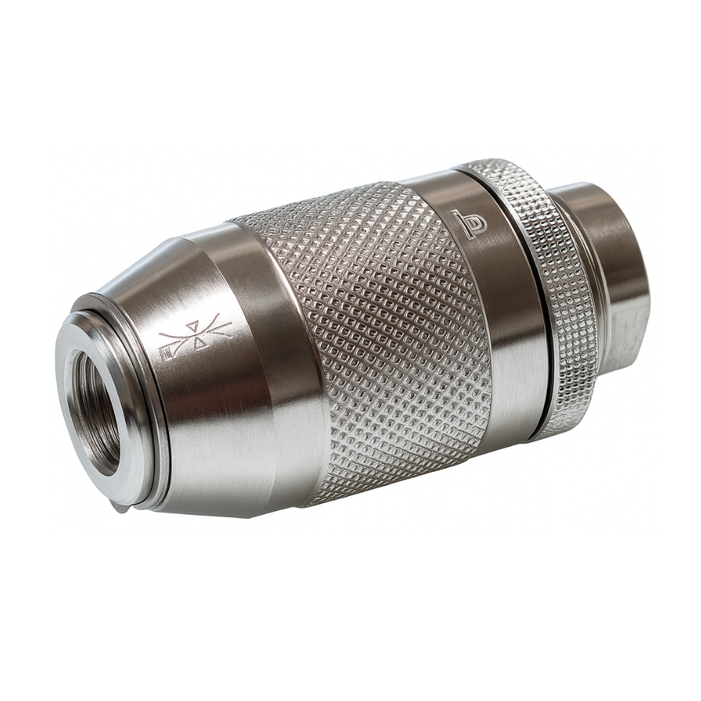 Stainless Steel Hydraulic Bi-Directional Barrel Flow Control Valve, 3/8" BSP