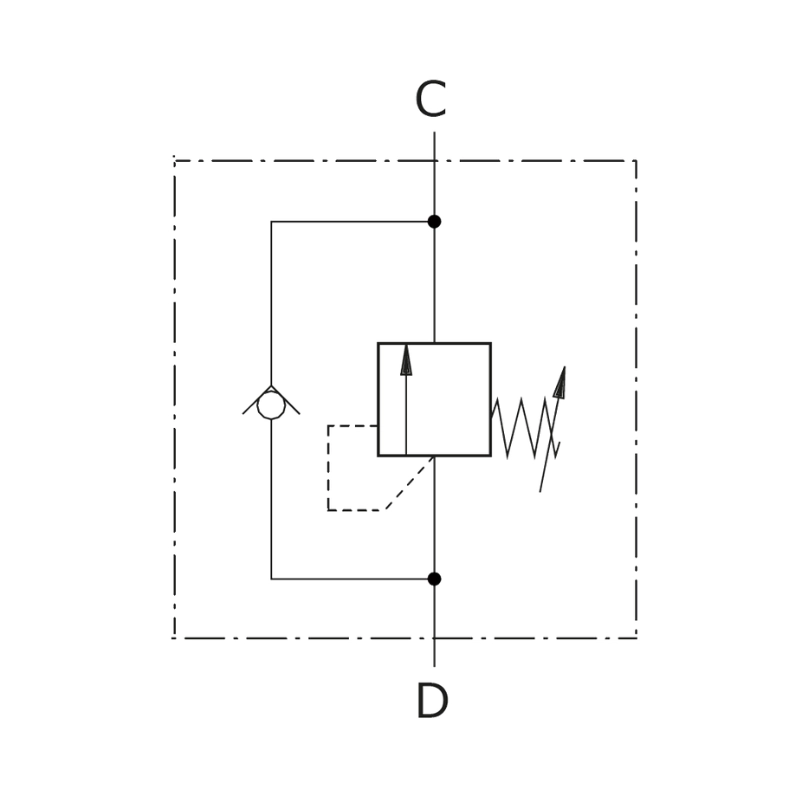 Walvoil VDSRL Direct Acting Sequence Valve – 1/2" BSP, 50 L/min, 50-200 Bar, Aluminium