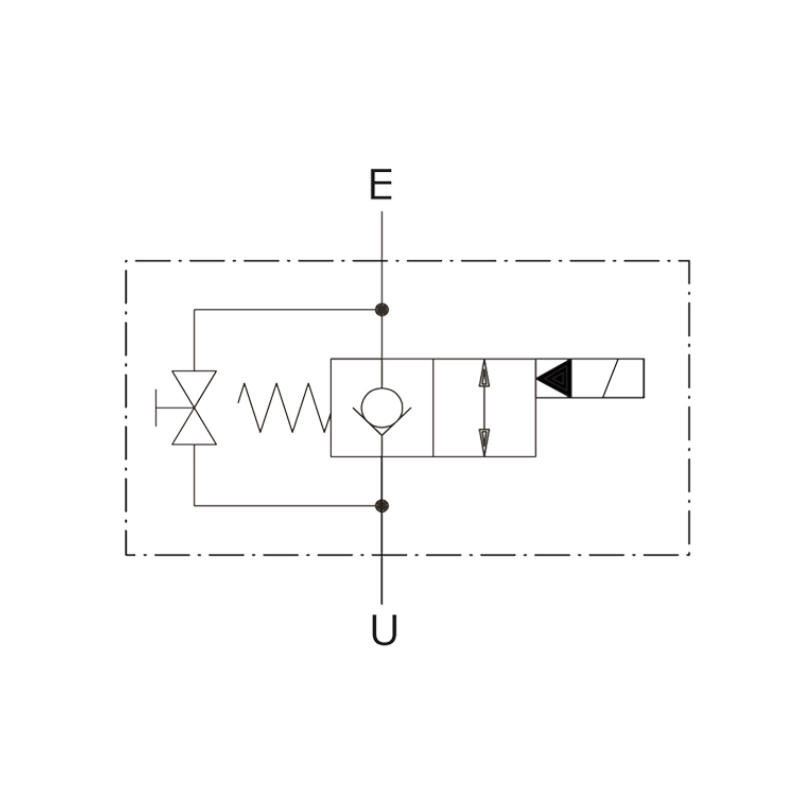 Walvoil VE/B 1/2" BSP 2 Way NC Pilot Operated Solenoid Valve, Steel Body, 60 L/min, 350 Bar, Emergency Bypass
