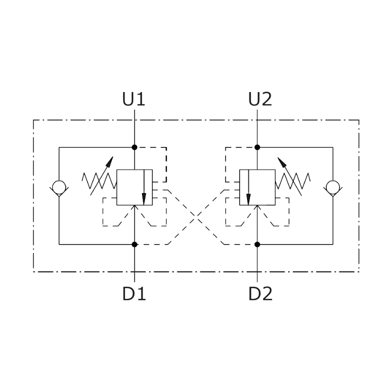 Walvoil VODL/SC/CC Double Counterbalance Valve – 3/8" BSP, 40 L/min, 350 Bar, Pilot Ratio 1:4