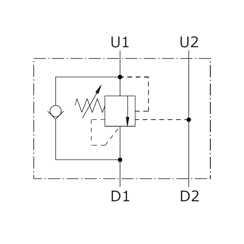Walvoil VOSL/SC Single Counterbalance Valve – 3/8" BSP, 40 L/min, 210 Bar, Pilot Ratio 1:4