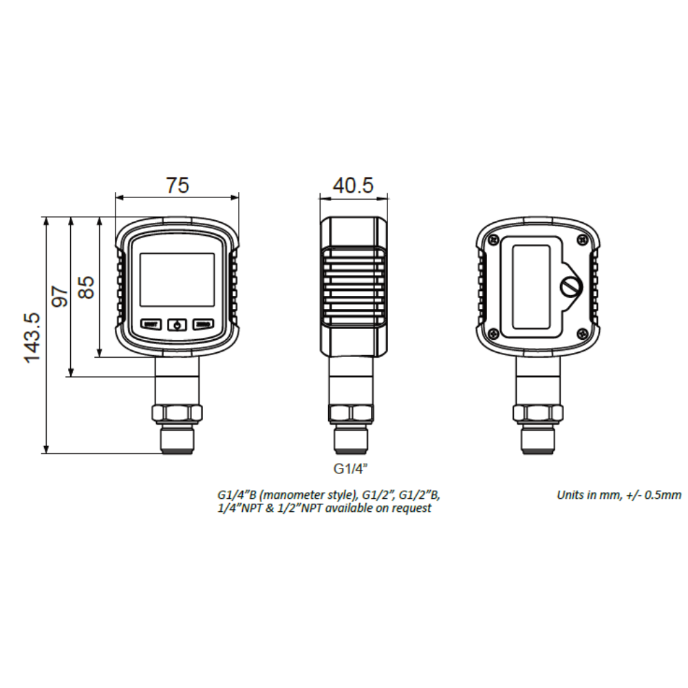 Hydrotechnik WLB-DPG, Watchlog Bluetooth Digital Pressure Gauge Test Kit