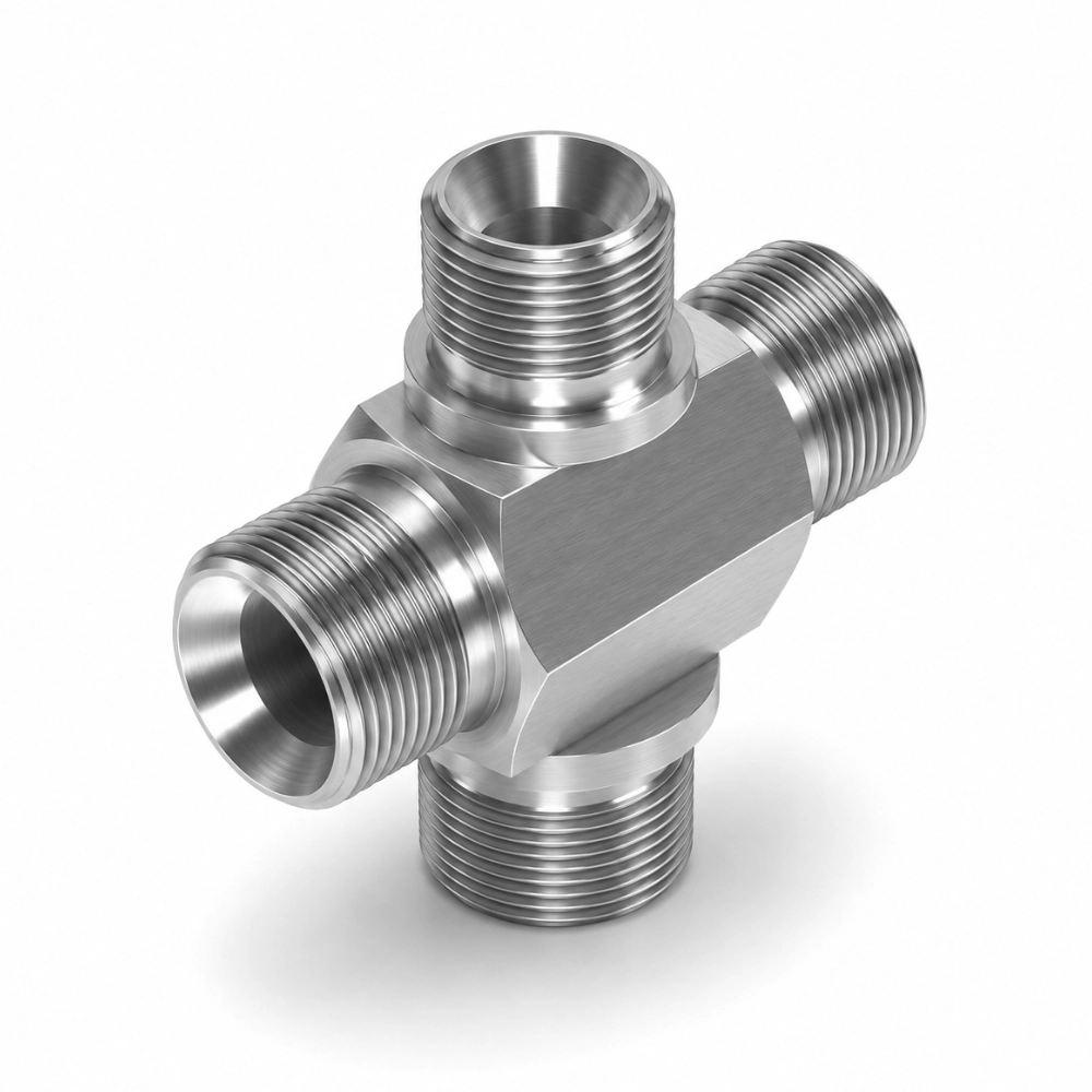 1/8" BSP Male Cross Bonded Seal Hydraulic Adaptor