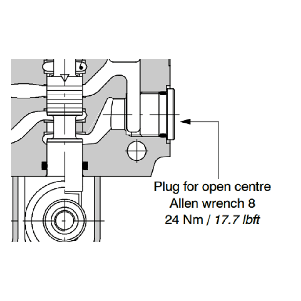 Walvoil SD5 Type AET Open Centre Plug Walvoil SD5 Type AET Open Centre Plug