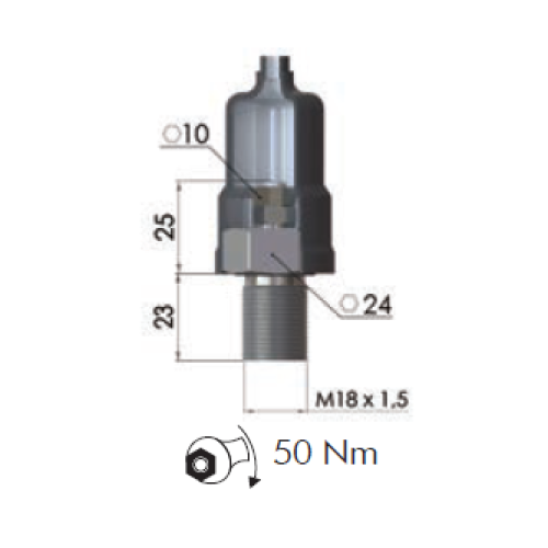 Z35 Filtrec Pressure Differential Switch Clogging Indicator, 2.7Bar, M18x1.5 Z35 Filtrec Pressure Differential Switch Clogging Indicator, 2.7Bar, M18x1.5