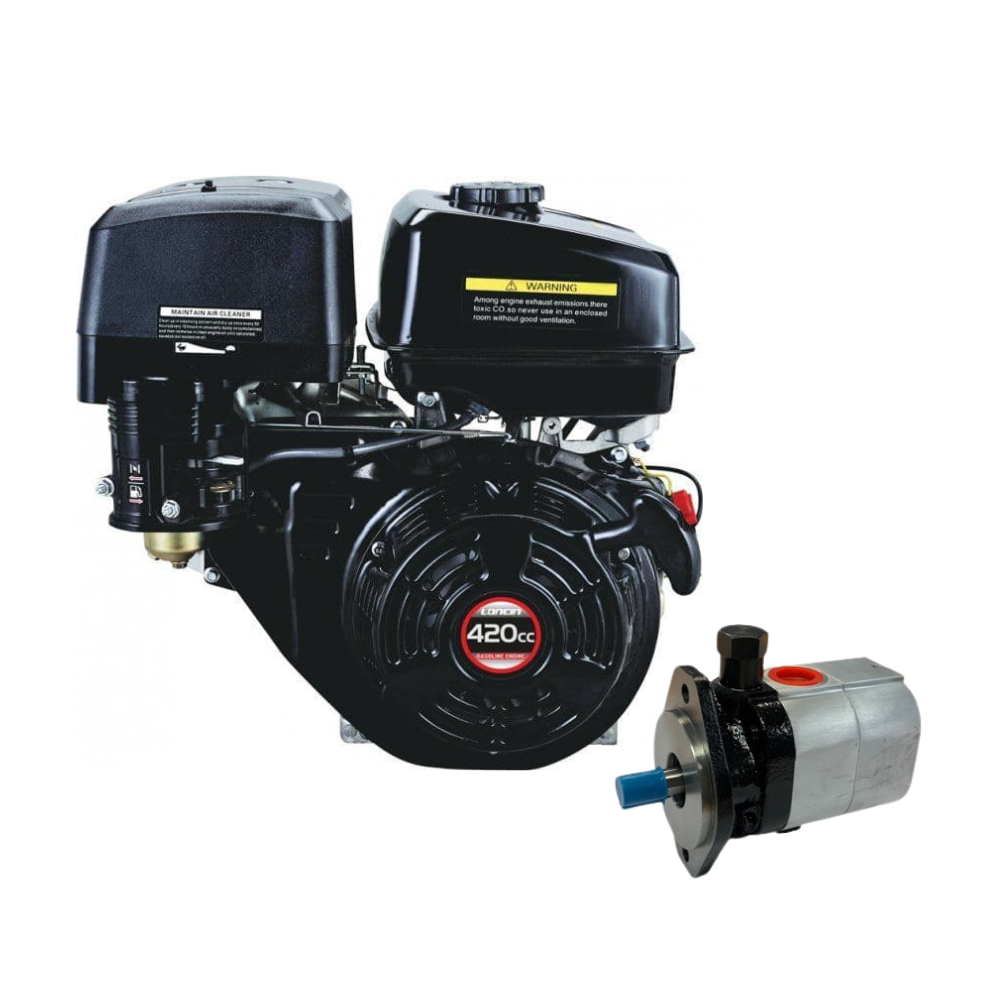 Loncin 15HP Petrol Engine with 8CC Hydraulic Gear Pump giving 24 L/Min at 3045PSI at 3000RPM