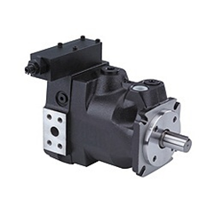 Hydraulic variable displacement piston pump flow @ 1500 RPM = 24 litre, max. speed = 2700 RPM, pressure range 10-140 Bar