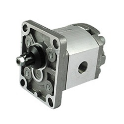Hydraulic Gear Pump, Group 1, BSP Threaded Ports 1 1:8 Taper 4 Bolt Flange 0.9CC, Clockwise