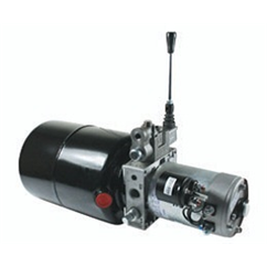 UP100 12V DC Double Acting Manual Lever Operated Hydraulic Power unit, 3.7 L/min, 5L Tank