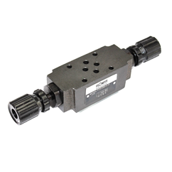 Flowfit hydraulic cetop 3 modular flow control valve with check meter out on port A