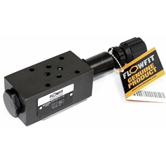 Flowfit hydraulic cetop 3 modular flow counter balance valve, pressure range 8-70 Bar on A line