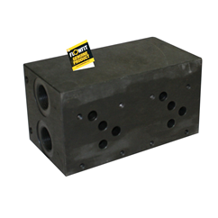 Flowfit hydraulic cetop 5 1 station steel manifold with relief valve cavity