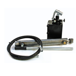 Single acting hydraulic handpump trailer pack to lift, 2.5 tonne 400mm stroke max pressure 200 bar displacement of handpump 25cm3, 1 litre tank
