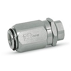 Hydraulic barrel flow control with check, 1/4 BSP