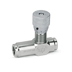 Hydraulic flow regulator valve with check VRFU, 1/4 BSP
