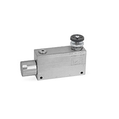 Hydraulic 3 port flow control valve with ongoing pressure line VRP3, 3/8 BSP