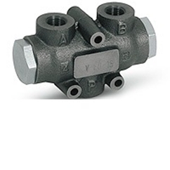 Hydraulic 2 way flow divider V-EQ 8 3/8 BSP
