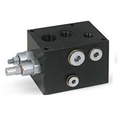 Hydraulic two pump hi-low unloading valve, 6 L/MIN FL line, 15 L/MIN AP line