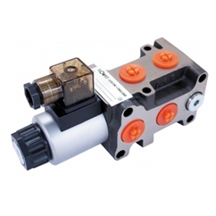 Flowfit 6 Way Hydraulic Solenoid Diverter, 3/8 BSP Port Size, 12V DC, 50 L/Min Flows
