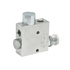 Hydraulic 3 port flow control valve with excess back to tank with check RFP3, 3/8 BSP