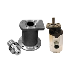 Hydraulic 11 GPM Two Stage Hi-Low Gear Pump with Bell Housing Engine Kit GX240/GX270