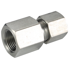 Female Stud Coupling for Tube, Stainless Steel, Tube OD x BSPP, 1/8'' x 6mm L Series
