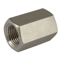 Reducing Hex Coupling, Female x Female, 1/4 x 1/8 NPT, Stainless Steel