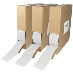 Folded Perforated Dimple Oil Absorbent Roll, 11cm x 18mtr, Spill Absorbency 105L, Box Quantity 3