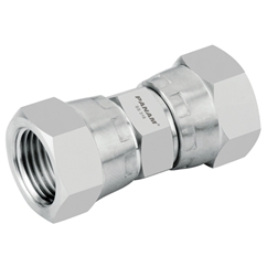 Stainless Steel, BSP Swivel Female x BSP Swivel Female, 1/4 x 1/4