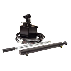 GL Double acting hydraulic Hand Pump trailer pack to lift 2.5 tonne, 400mm stroke max pressure 200 bar displacement of Hand Pump 25cm3, 1 litre tank