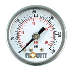50mm Dry/Pneumatic pressure gauge 0-15 PSI (1 BAR) 1/4 bsp rear entry