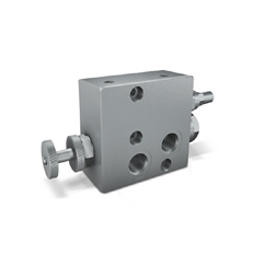 Flow Control Valve Excess to Tank Flangeable on Danfoss Motors w/ Relief Valve on Priority Line