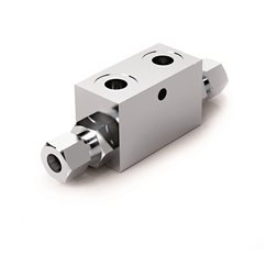 Hydraulic Double Pilot Operated Check Valve For 12 mm Pipe Mounting (DIN 2353), VBPDE 1/4   L 2 CEXC