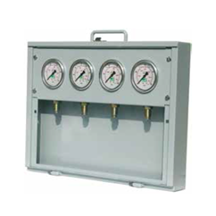 MCS Metal Pressure Test Kit, 4 X 63mm Pressure Gauges & 4 X Micro Hose