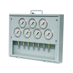 MCS Metal Pressure Test Kit, 7 X 63mm Pressure Gauges & 7 X Micro Hose
