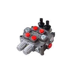 Galtech 2 bank, 3/4 BSP, 120 l/min Double Acting Cylinder Spool 3 Position, Spring Return Hydraulic Monoblock Valve