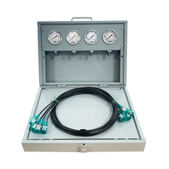 Flowfit Metal Pressure Test Kit, 4 X 63mm Pressure Gauges & 4 X Micro Hose