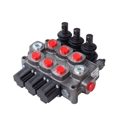 Galtech 3 Bank, 1/2 BSP, 60 l/min Double Acting Cylinder Spool 3 Position, Spring Return Hydraulic Monoblock Valve