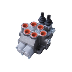 Bucher 2 Bank 3/4 BSP, 100 l/min Double Acting Spring Return Lever Operated Hydraulic Monoblock Valve